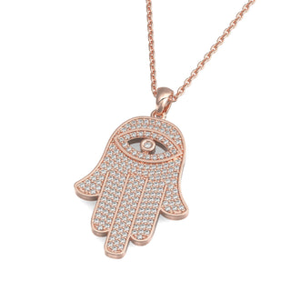 EZ - 019 Chamsa Evil Eye Diamond Pendant - Zahav® Fine Jewelry