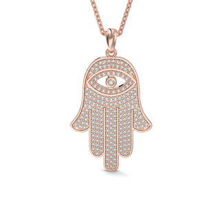 EZ - 019 Chamsa Evil Eye Diamond Pendant - Zahav® Fine Jewelry