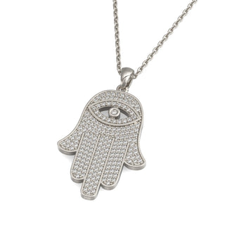 EZ - 019 Chamsa Evil Eye Diamond Pendant - Zahav® Fine Jewelry