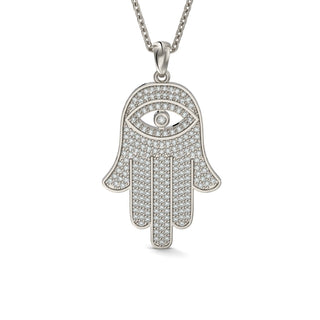 EZ - 019 Chamsa Evil Eye Diamond Pendant - Zahav® Fine Jewelry