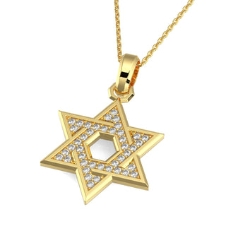 EZ - 038 Modern Star of Diamond Pedant - Zahav® Fine Jewelry