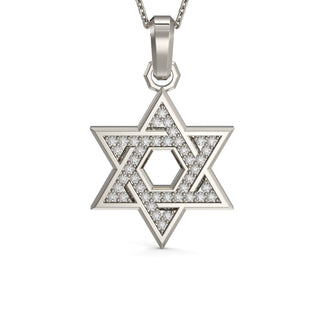 EZ - 038 Modern Star of Diamond Pedant - Zahav® Fine Jewelry