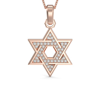 EZ - 038 Modern Star of Diamond Pedant - Zahav® Fine Jewelry