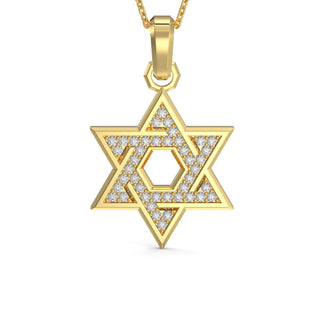 EZ - 038 Modern Star of Diamond Pedant - Zahav® Fine Jewelry