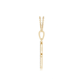 Gold & Diamond Hamsa Pendant Necklace - Zahav.Gold