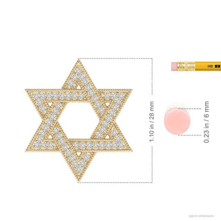 Gold & Diamond Magen Star of David Pendant Necklace - Zahav.Gold