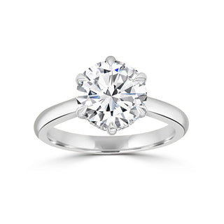 Solitaire Hidden Halo Engagement Ring - Zahav® Fine Jewelry