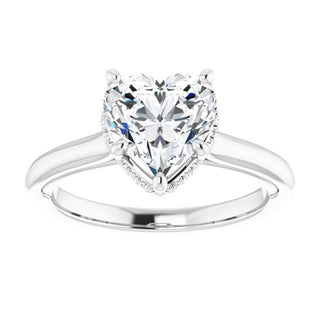 Solitaire Hidden Halo Engagement Ring - Zahav® Fine Jewelry